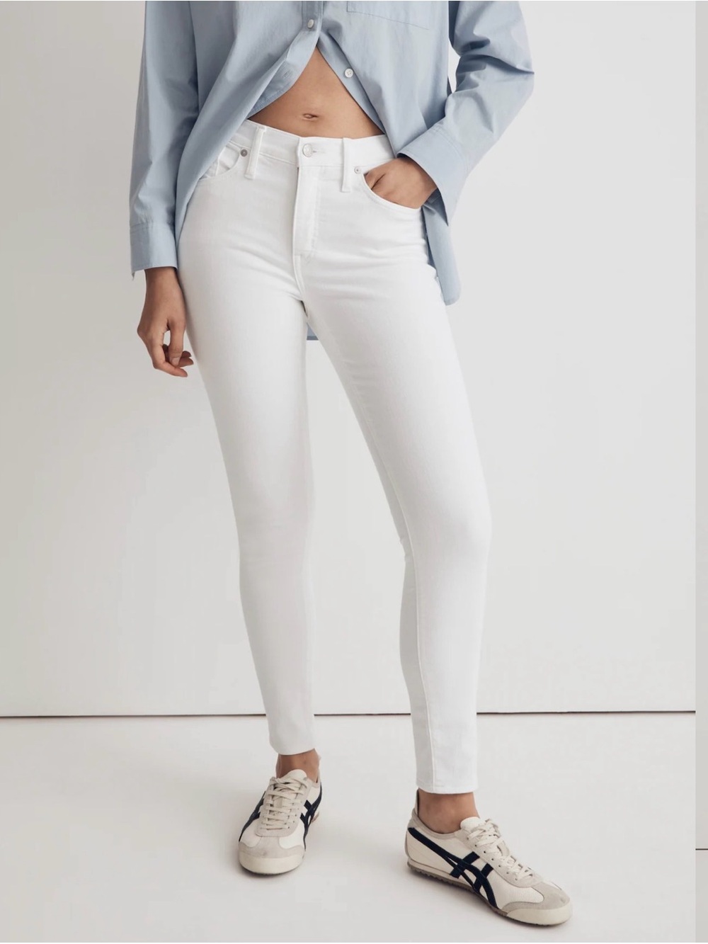 Madewell White High-Rise Skinny Jeans 26